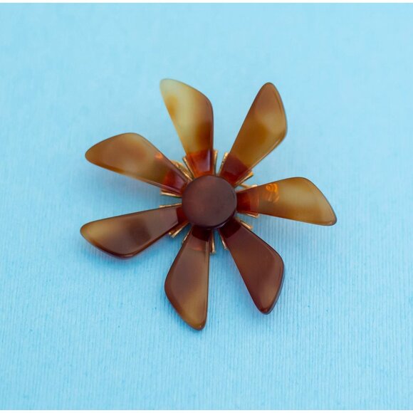 Vintage Propeller Blades Brooch - N4 - Picture 1 of 2